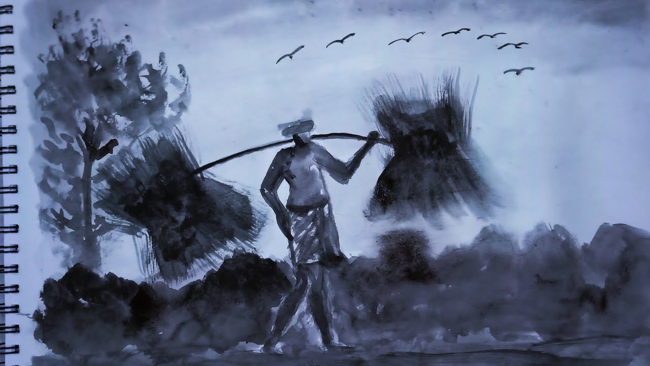 Watercolor indian former || Padmashali Art's