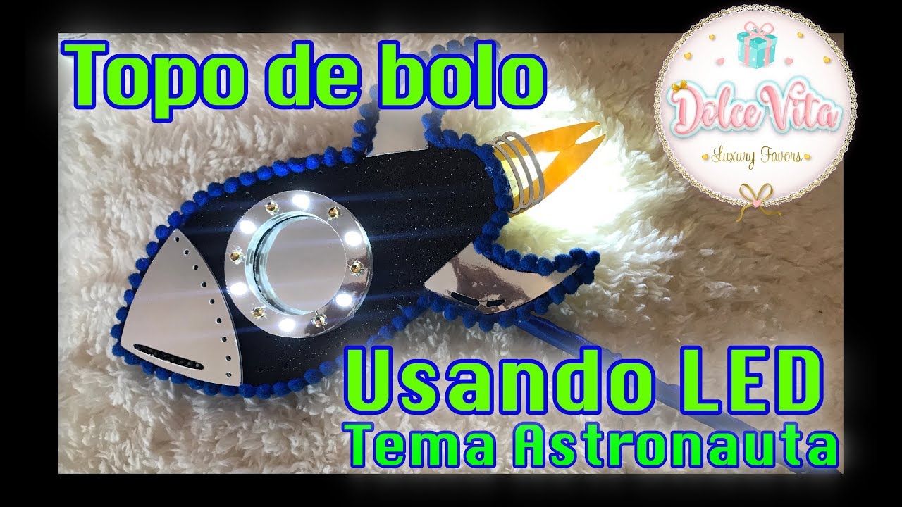 Topo de bolo com LED