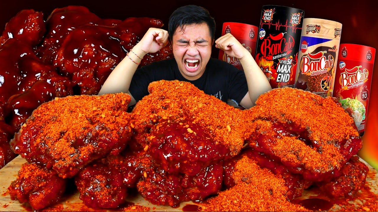 KENA MATA 🥵 MUKBANG AYAM RICHEESE LEVEL 5 TUANG SEMUA BON CABE PEDAS