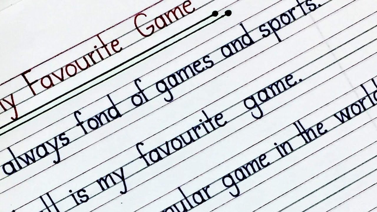 My Favourite  Game || 10 Lines essay on my favourite game.