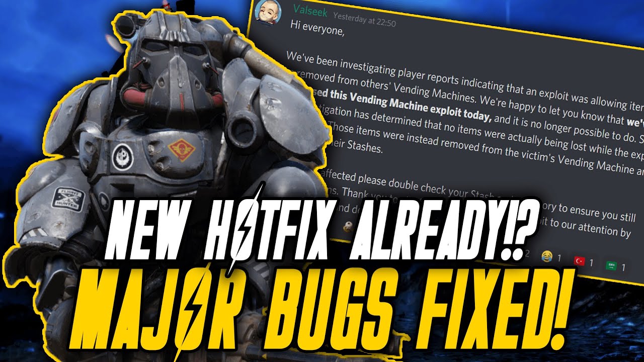 Bethesda FIX TWO MAJOR Bugs in Fallout 76!