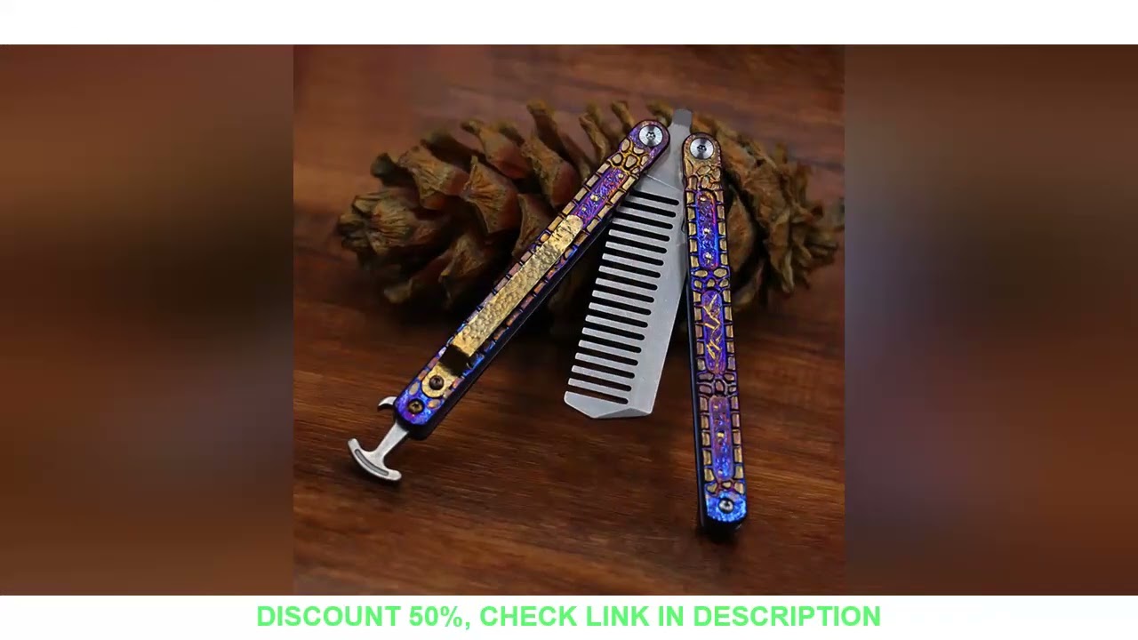 Titanium Comb Practice Knife Multifunctional Bottle Opener Crowbar Outdoor Tools EDC Gear Hand Tools
