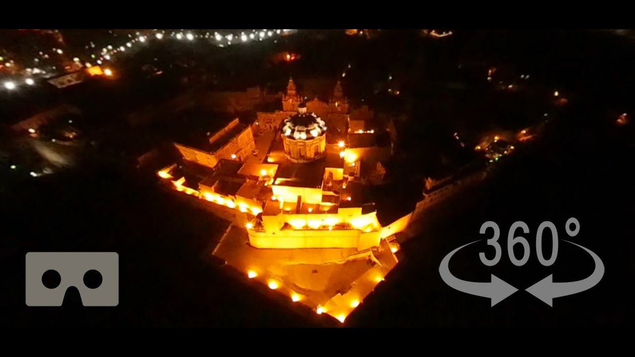 Mdina by Night 360 Degrees/Virtual Reality - The Silent City in 360/VR