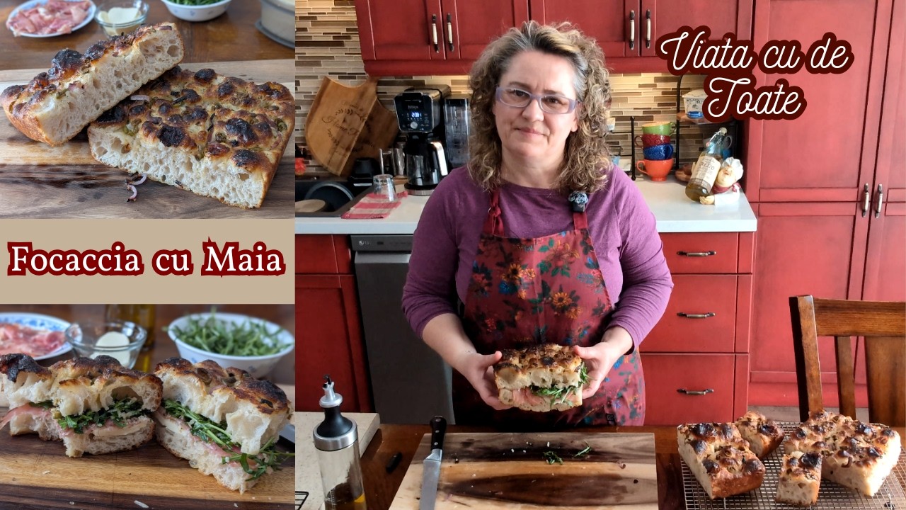 Focaccia cu Maia Naturala proces detailat, reteta casei! (Sourdough Focaccia, detailed process)