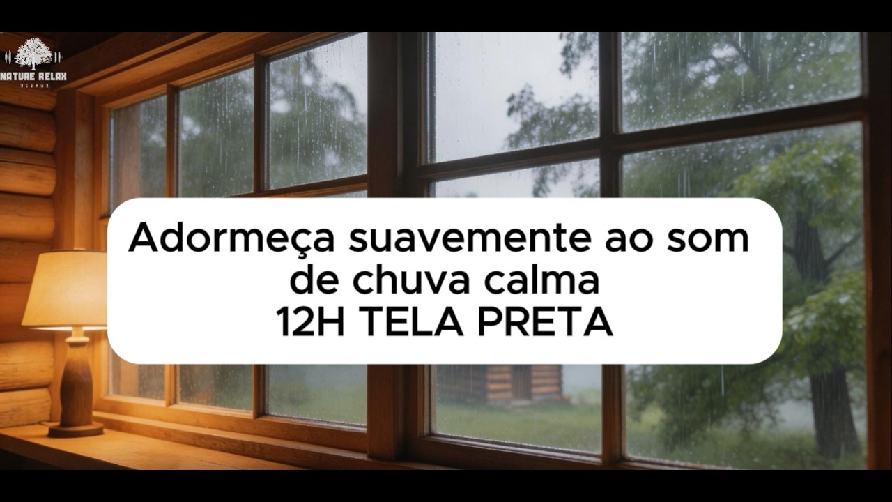 Soft Rain on a Cozy Night 🌧️ 12H Black Screen for Sleep