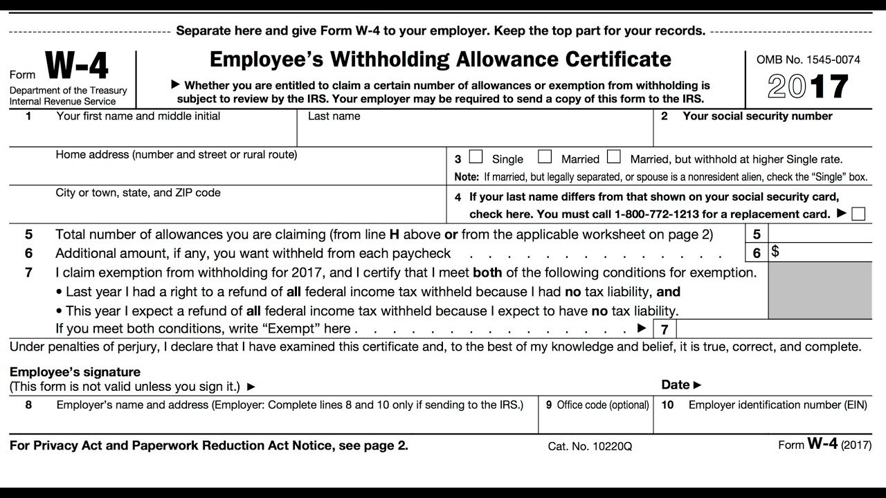 Tutorial for W4 Tax Form In 2022