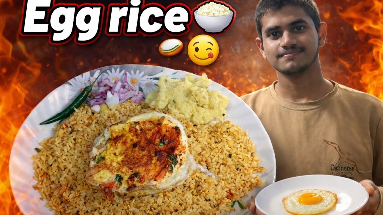 Making Egg 🥚 fried rice 🍚in 10-minutes recipe 😋#easyrecipe  