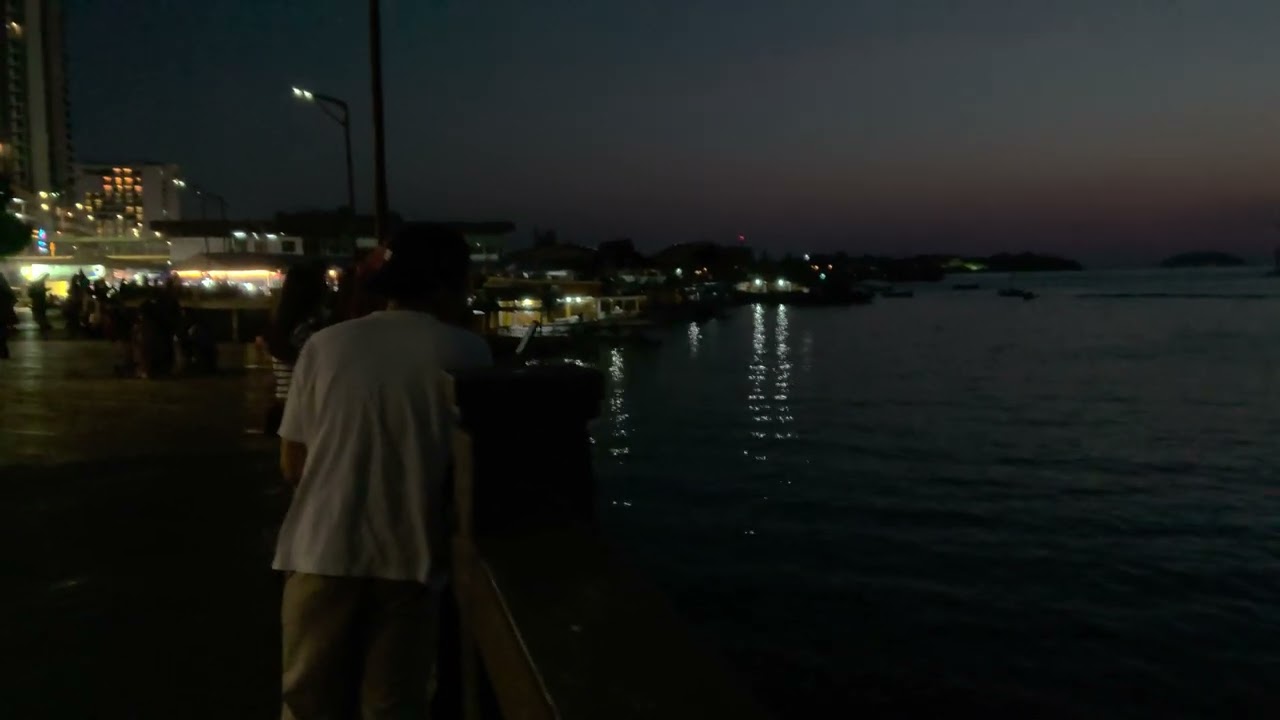 Todak Waterfront Kota Kinabalu Dusk Panorama 4K HDR BINAURAL
