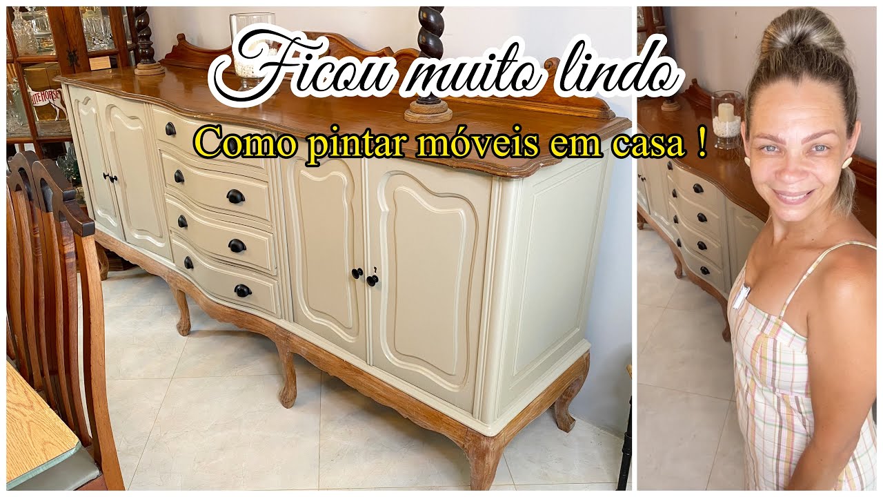 DIY- COMO PINTAR MÓVEL ANTIGO EM CASA. Reforma / gastando pouco.