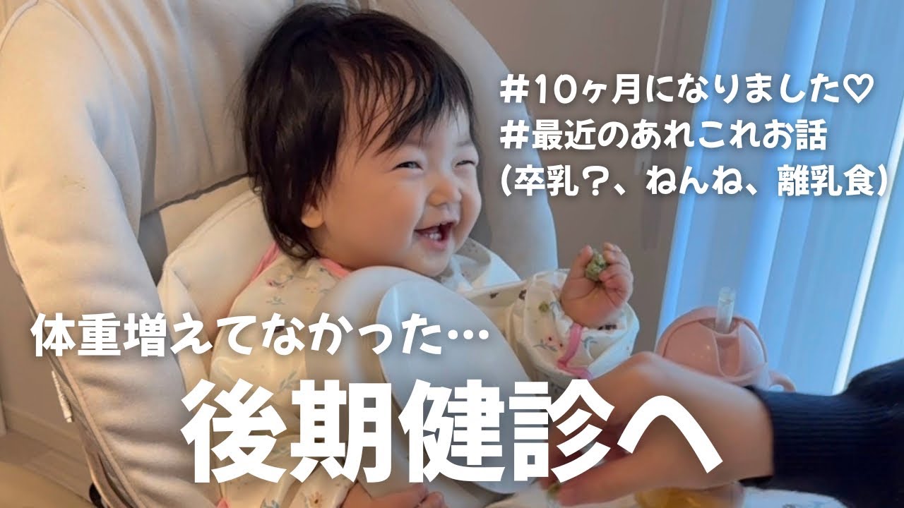 【生後10ヶ月】体重増えてない…健診まで最近のあれこれお話🌱 / 後期健診の結果も / #赤ちゃんのいる生活 