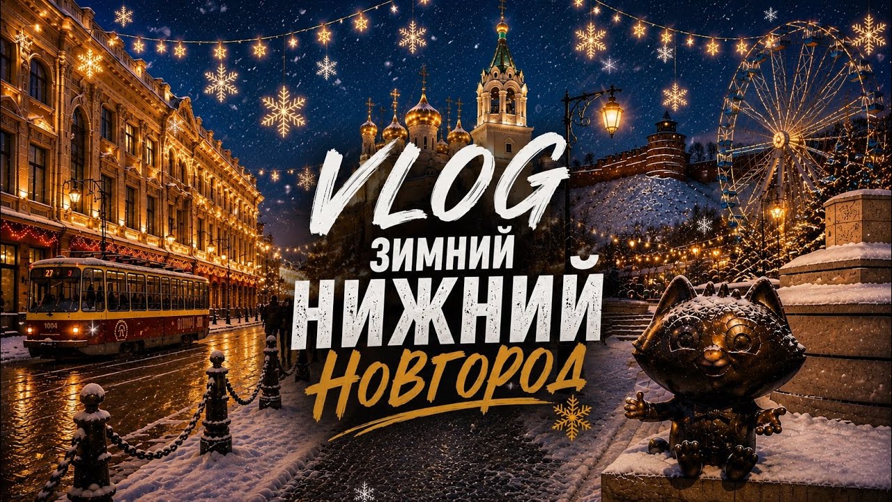 VLOG | Нижний Новгород зимой 2024 | Чем заняться? | Театр | Канатная дорога | из Москвы на ласточке