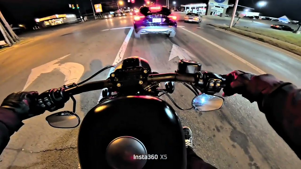 Raw Midnight Vibes | Harley Davidson Iron 883 Night Ride