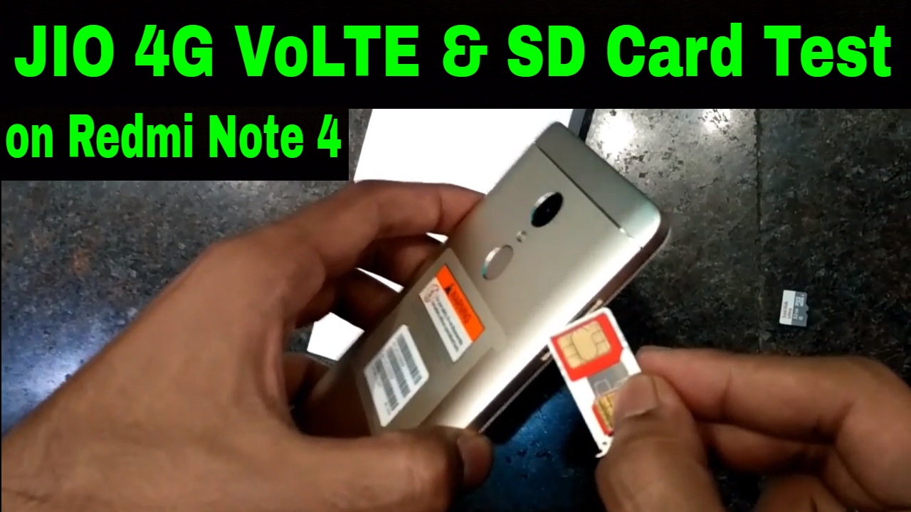 Redmi Note 4 JIO 4G VoLTE & SD Card Test in Hindi