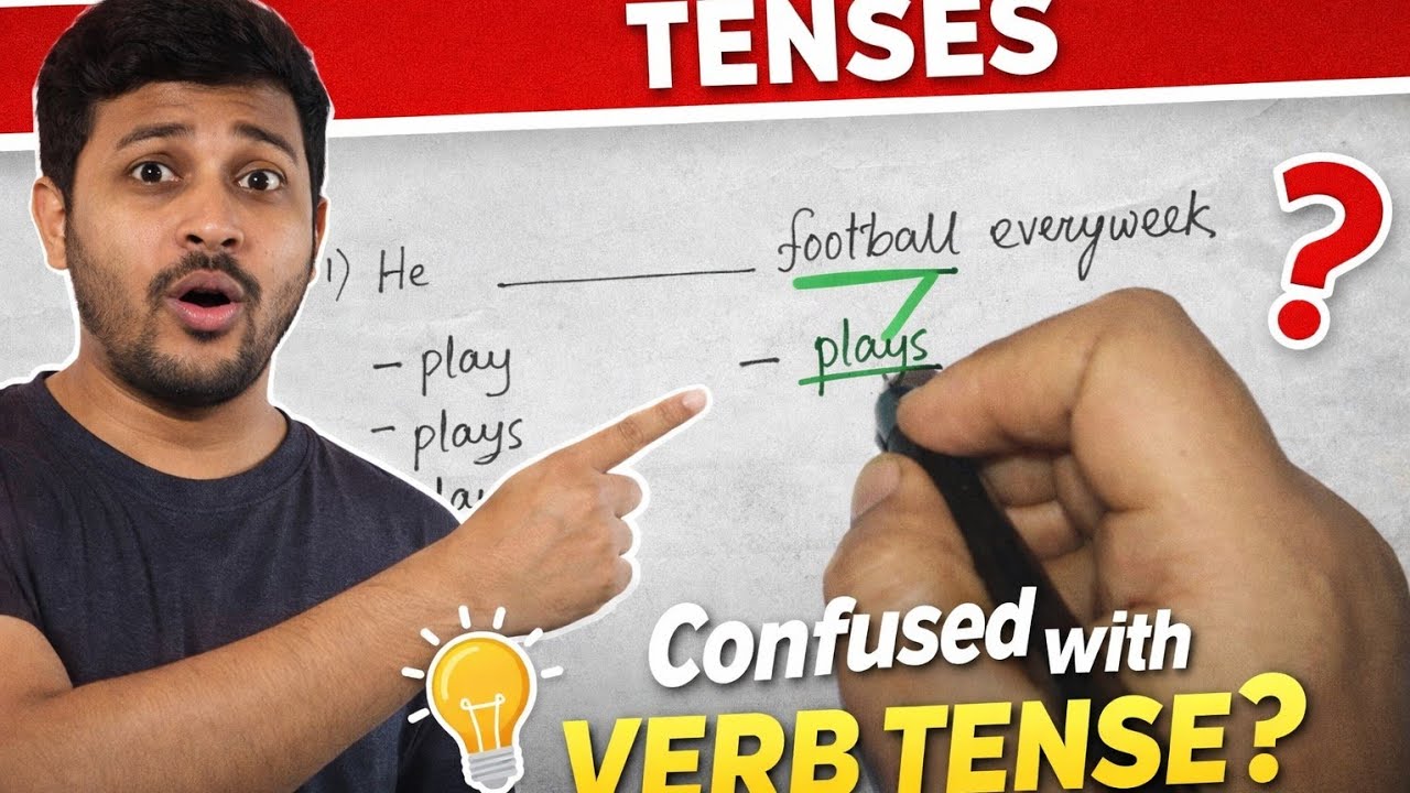 Verb Tenses Explained | He _ football every week | English Grammar Easy