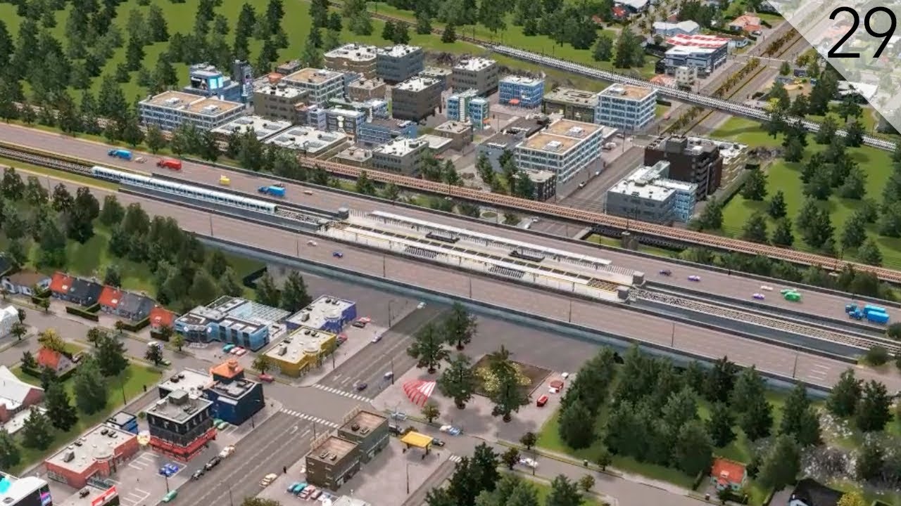 Cities: Skylines - Freeway Median Metro Extension and Suburban Expansion (City Build Episode 29)