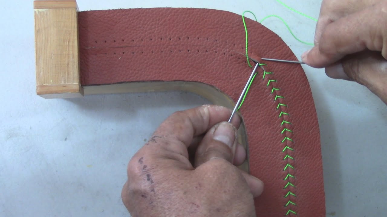 Baseball Stitches on round corners - Support video (8)  Car upholstery