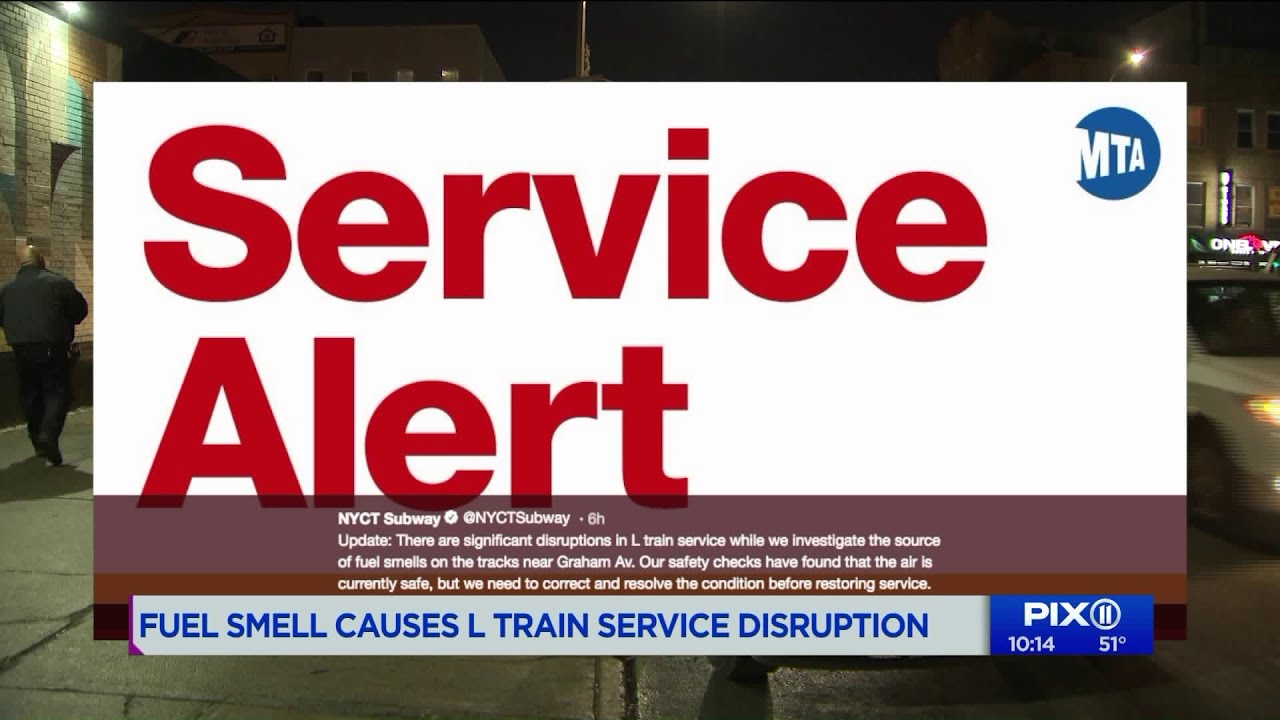 Fuel smell causes L train service disruption