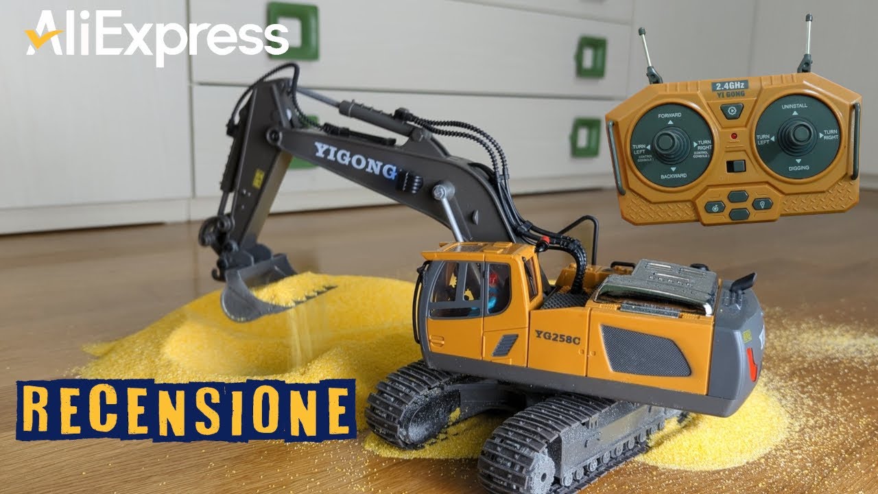 Recensione ruspa giocattolo radiocomandata Aliexpress - idea regalo!