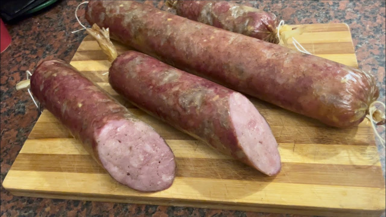 Saucisson à l'ail facile  Charcuterie , Easy homemade sausage #Saucisson#recette#recipe#sausage