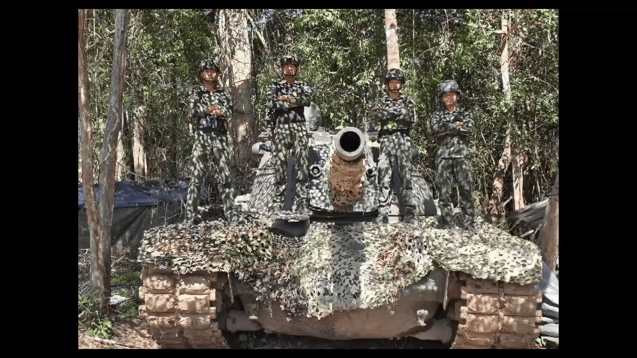 M48A5 vs T-55  in ThailandCambodia war