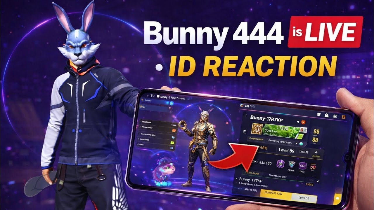 JR BUNNY 444  is live! সবাই চলে আসো লাইভে আইডি রিয়েকশ হবে সাথে টিম দিয়ে গেম খেলবো ❤️‍🩹☺️