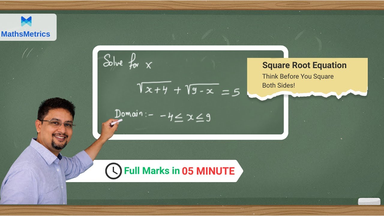 Why Squaring Both Sides Fails Here | Class 10 Maths 🧠 