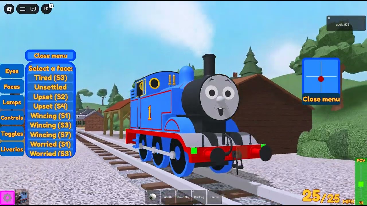 thomas crashing into the C.B barbers shop