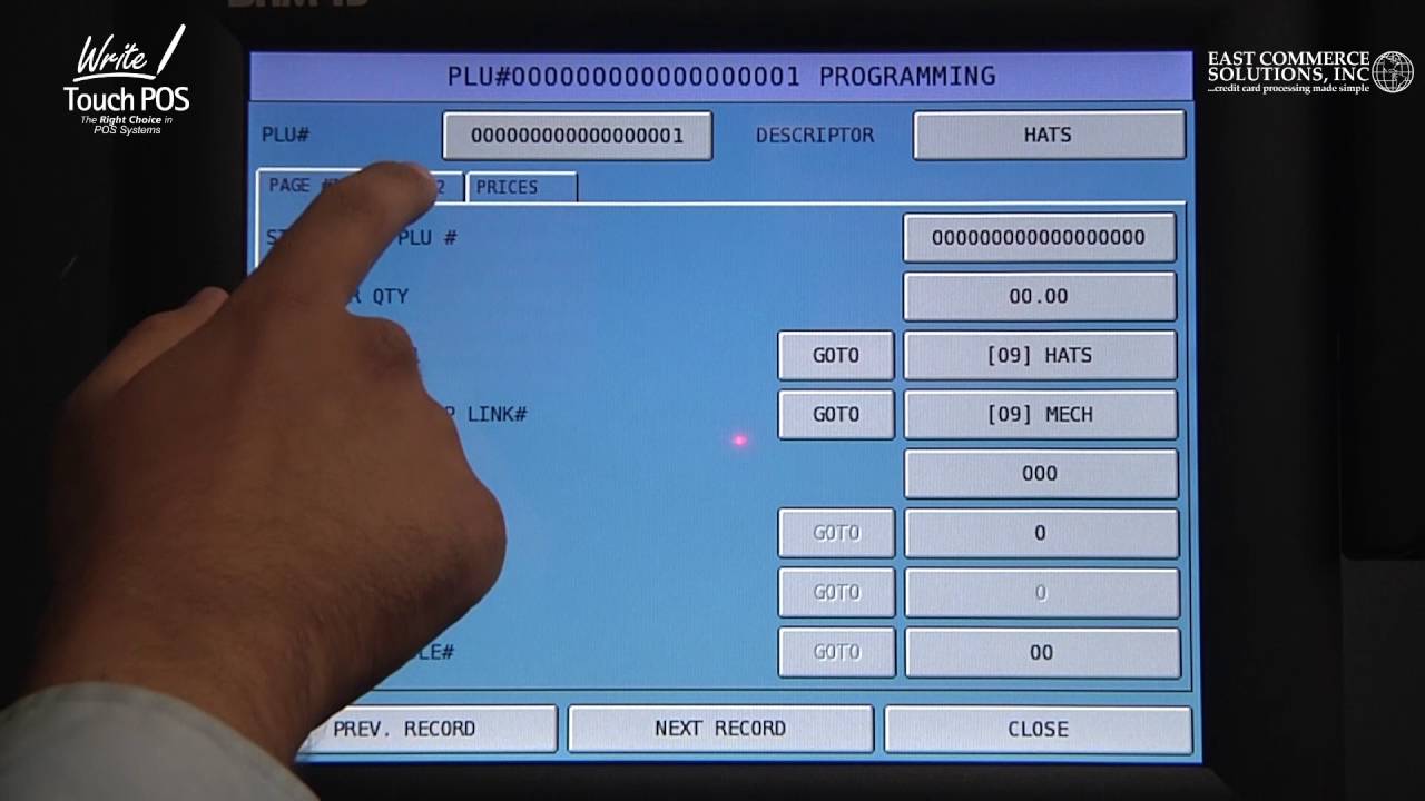 WriteTouch POS - SPS 2000 - Adding Items - Video Reference Guide