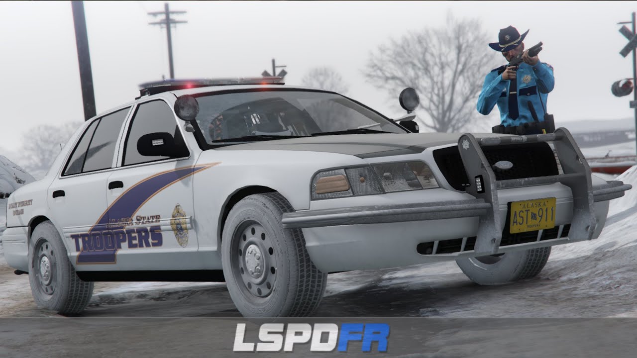 GTA 5 LSPDFR #48 - Alaska State Trooper Patrol! - Blizzard Pursuit!