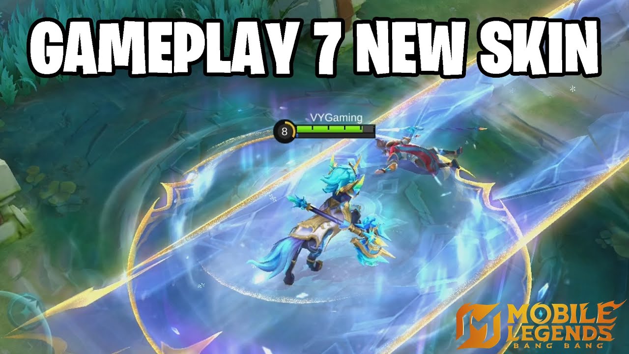 GAMEPLAY 7 SKIN BARU - HYLOS MYTHIC, ATLAS EPIC, NOVARIA M7, GATOT KACA M7 - MOBILE LEGENDS