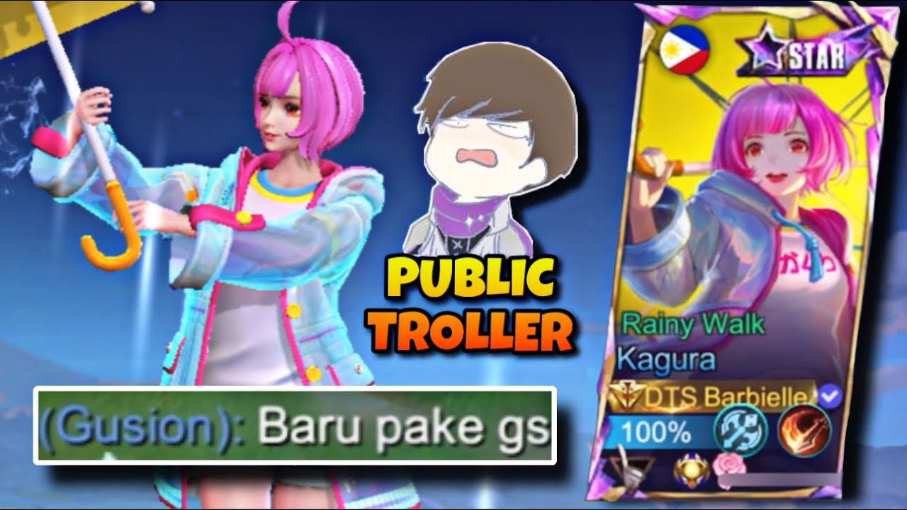 KAGURA GW DI TROLL JUNGLER PUBLIK MAIN DI IMMORTAL WOI 😭