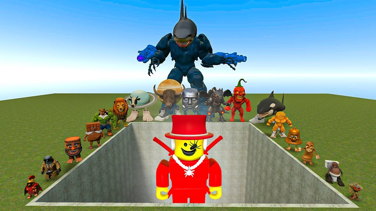 AI Brainrot Memes vs Sammy From Roblox Bosses in Giant Pit – Gmod Chaos