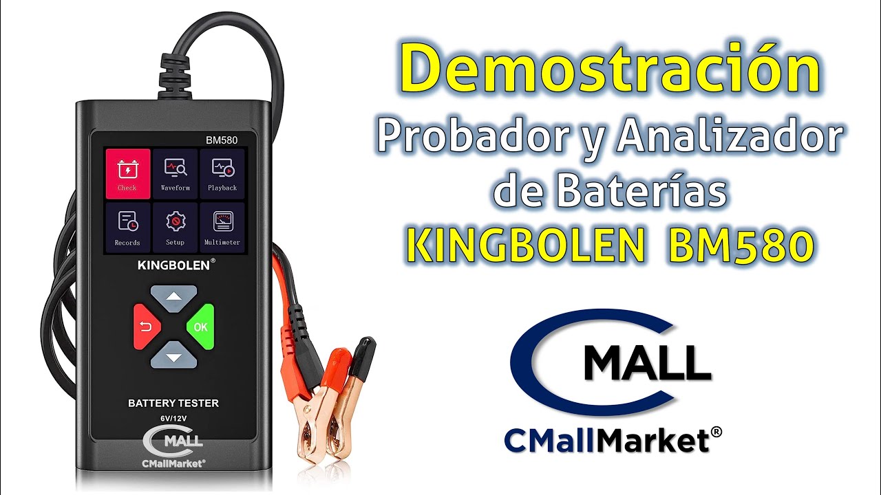 KINGBOLEN BM580 Probador Analizador Baterias Inteligente 6V 12V DISPONIBLE COLOMBIA CMallMarket.com