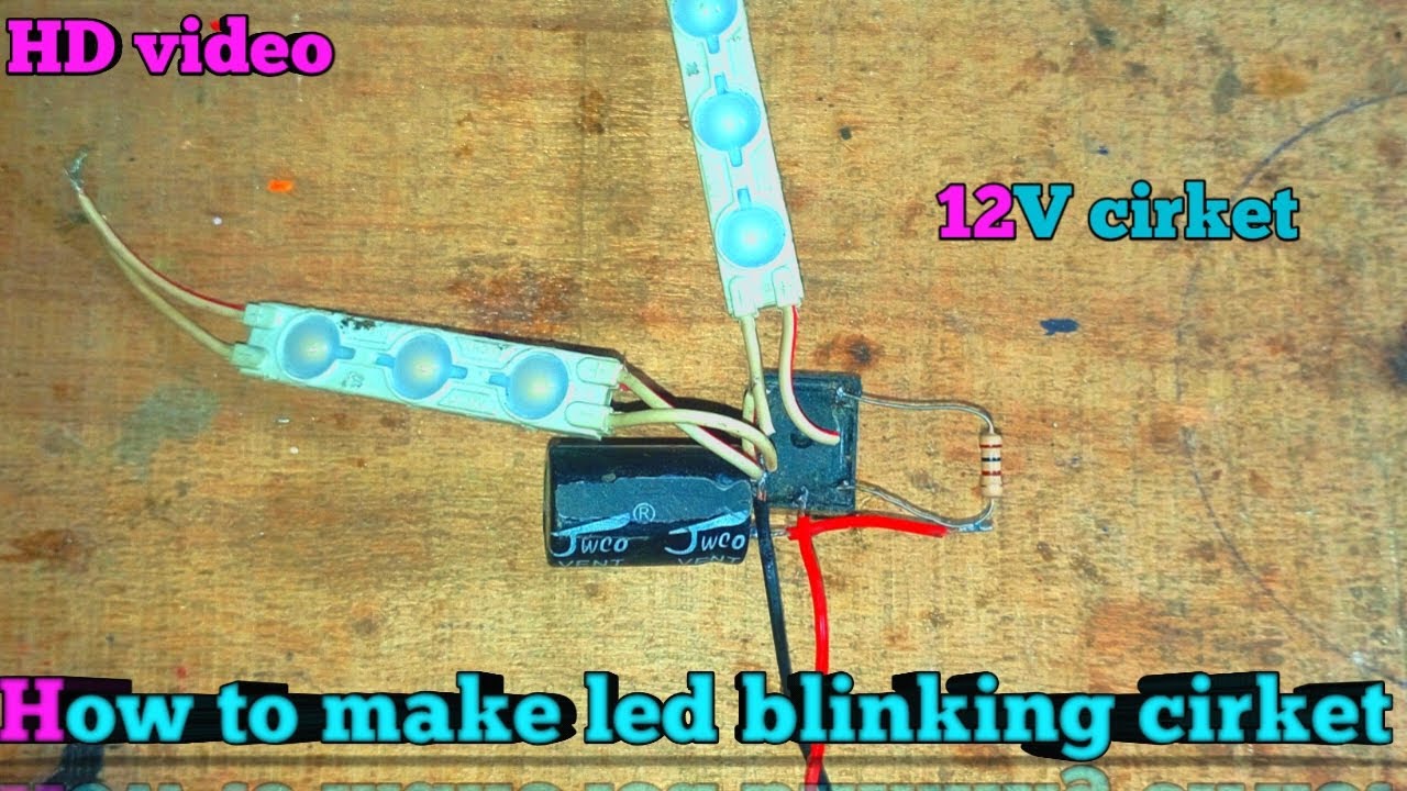 How to make 12v flasher circket using 12v relay