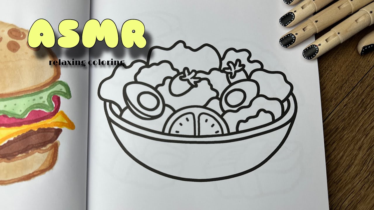 ASMR | 🥗colorea conmigo Coco Wyo Food Drink SWEETS #coloring #ohuhumarkers