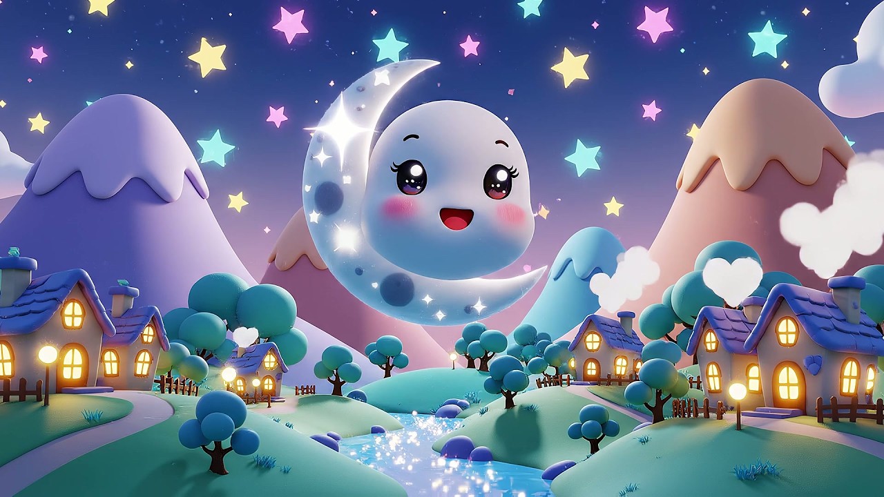 La Pequeña Luna Brilla Brilla Brilla | Canciones de Cuna y Música para Dormir