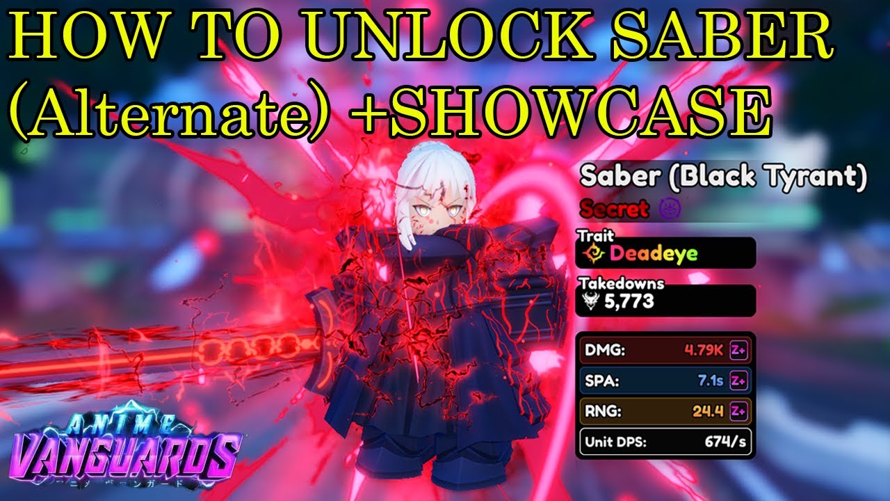 HOW TO GET SABER ALTERNATE+SHOWCASE! |Anime Vanguards