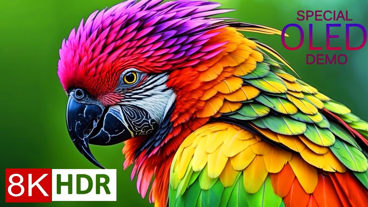 MOST BEAUTIFUL PARROTS 8K Ultra HD HDR Dolby Vision