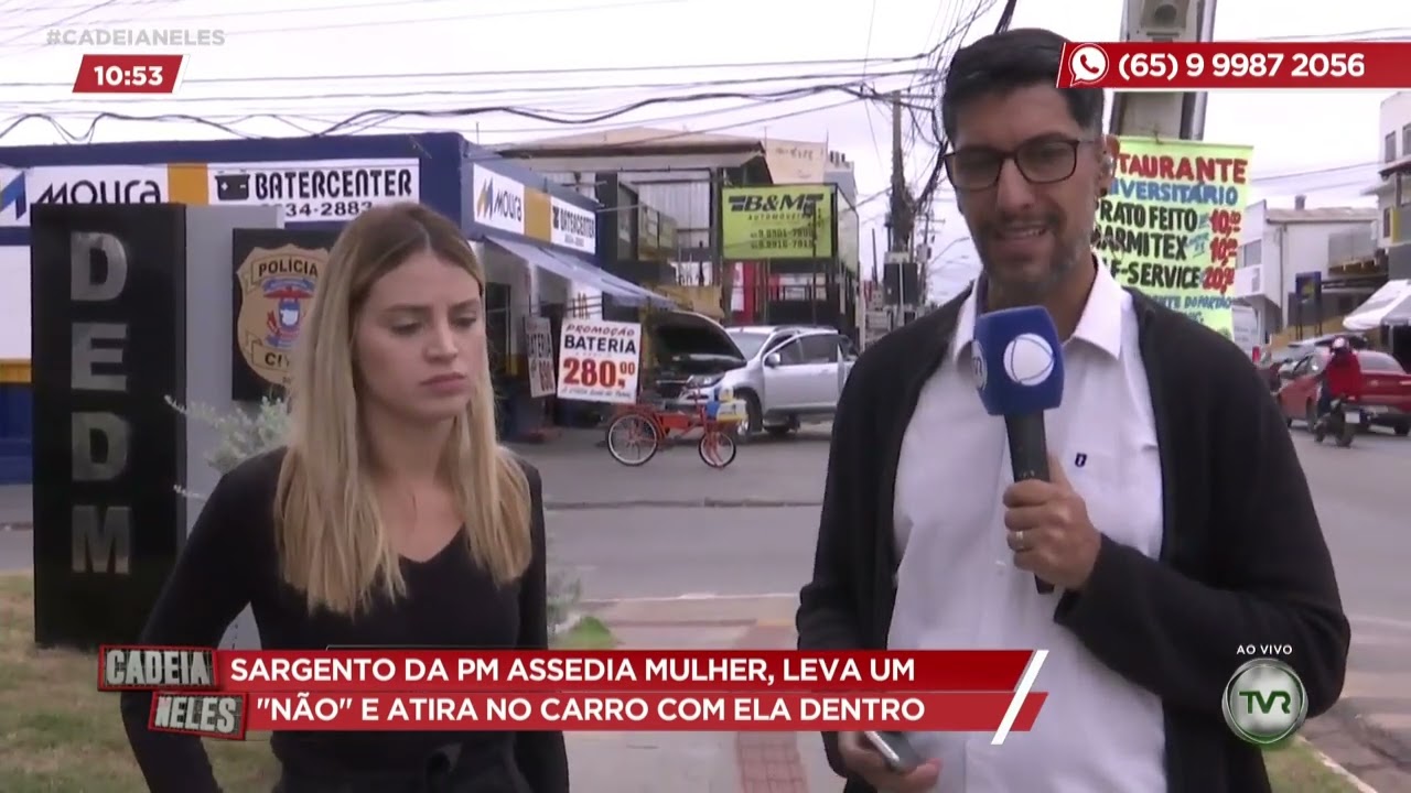 Sargento da PM assedia mulher, leva um 'não' e atira no carro com ela dentro
