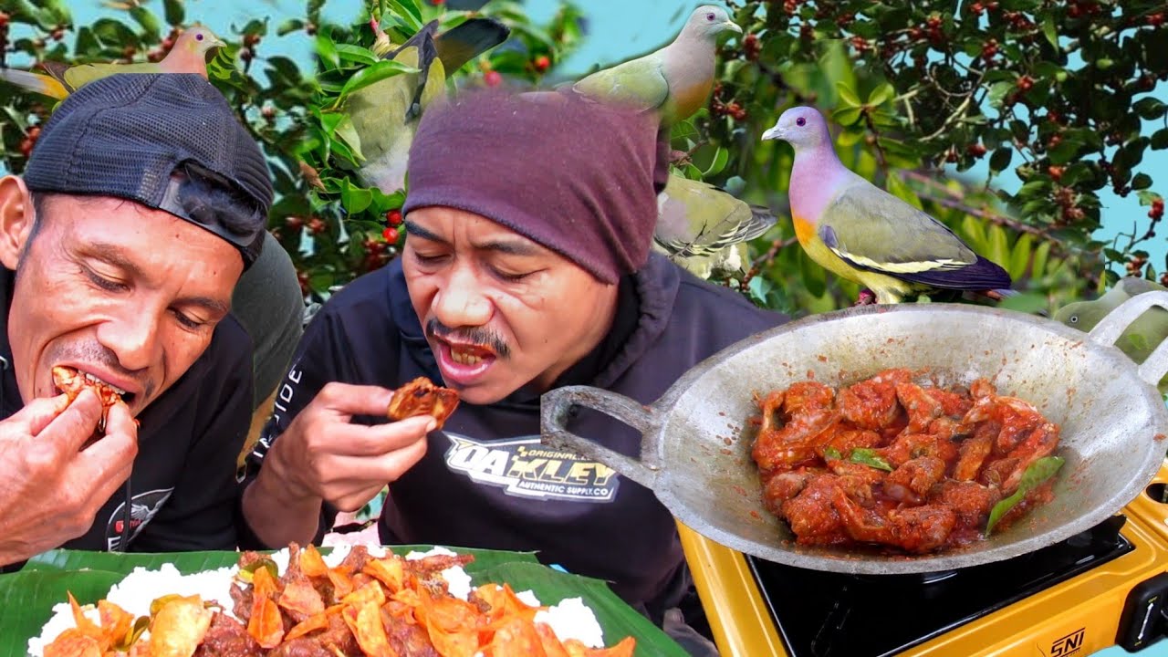 GURIHNYA ‼️rendang merah burung punai hasil berburu..