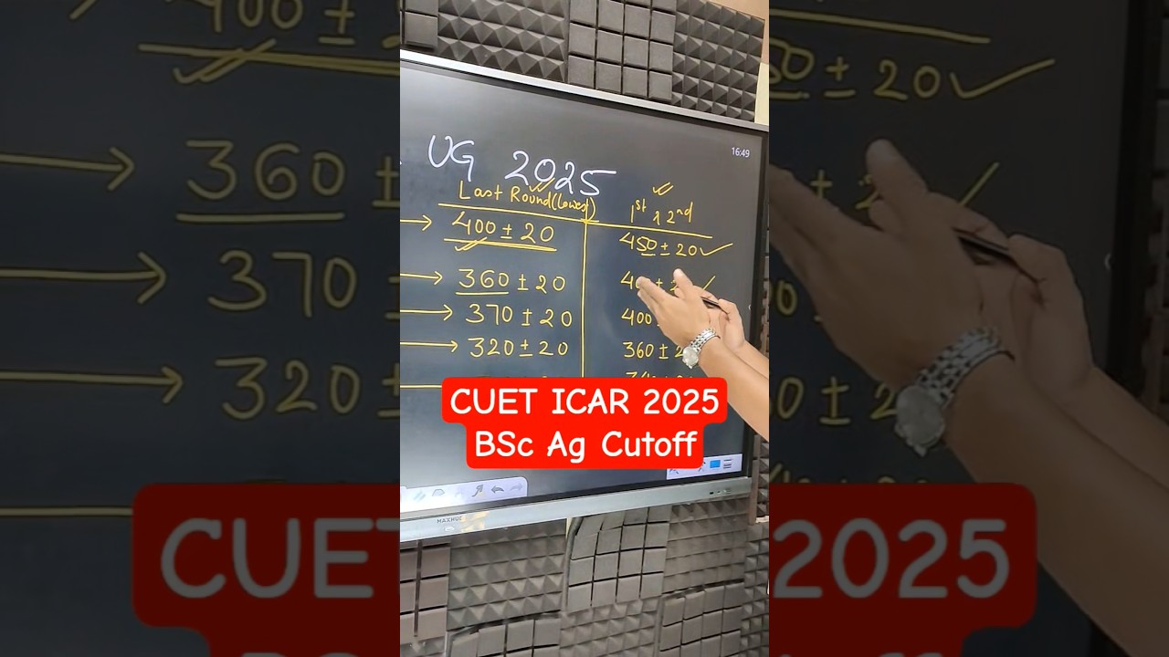 CUET ICAR 2025 BSc Ag Cutoff