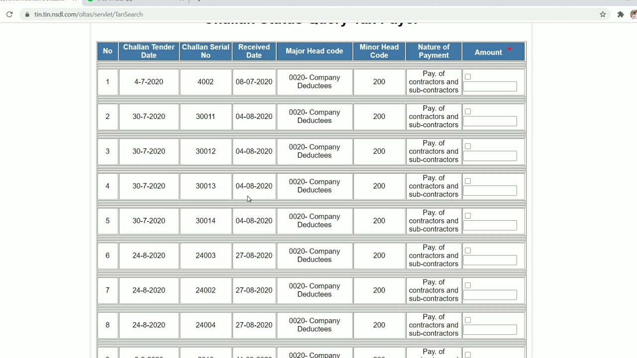 TDS Challan Status Check Online,  Verify TDS Challan Details.