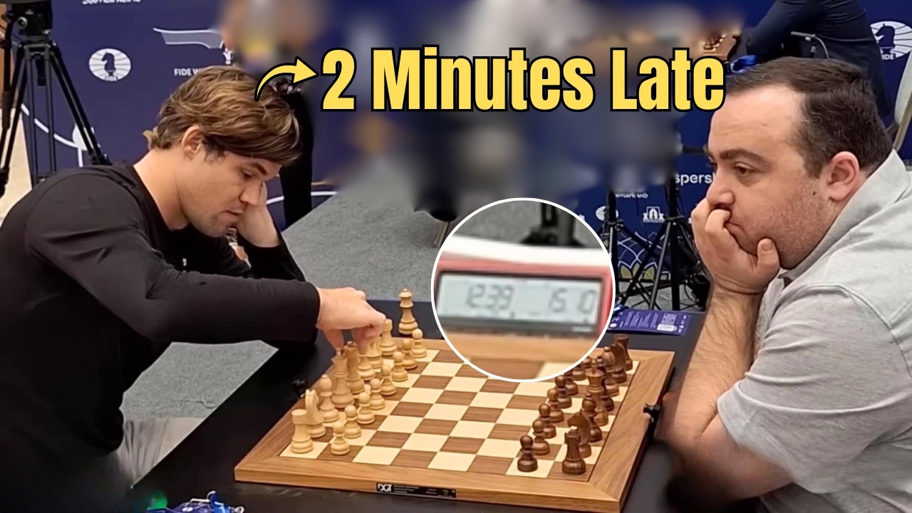 Magnus Carlsen Casually Arrives 2-Minutes Late Against Petrosian