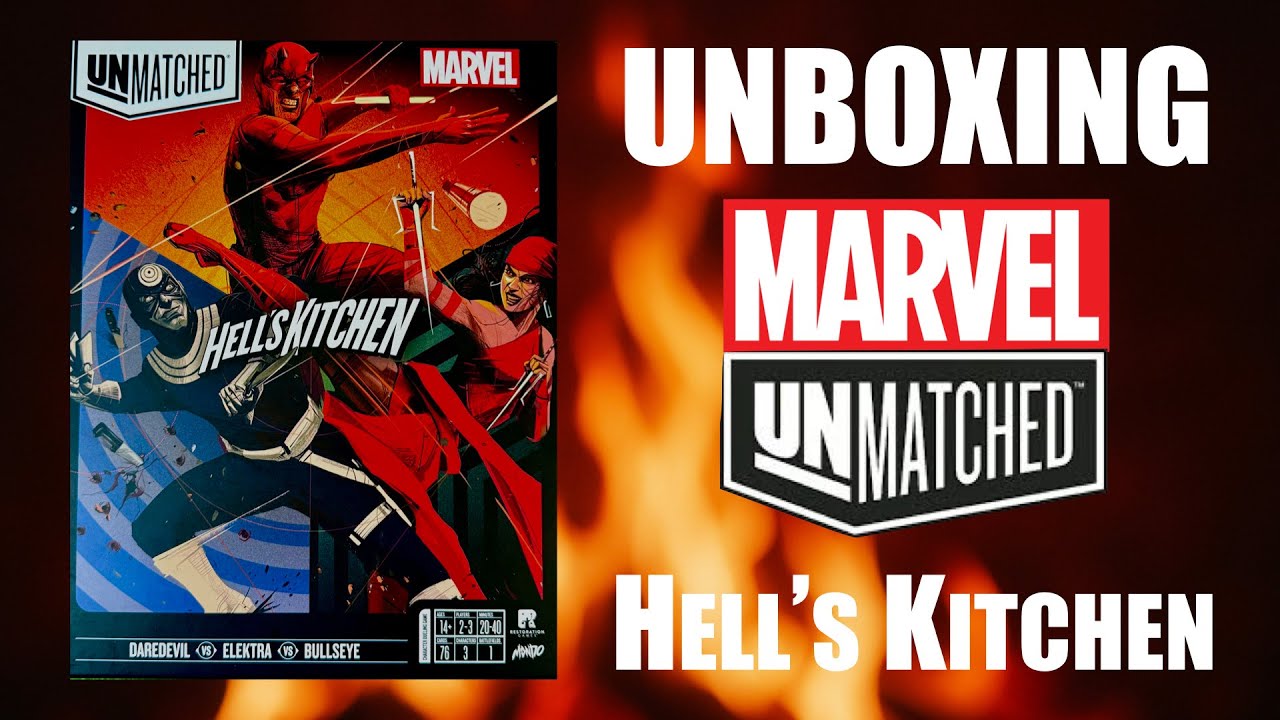 UNMATCHED MARVEL Hells Kitchen Board Game Unboxing