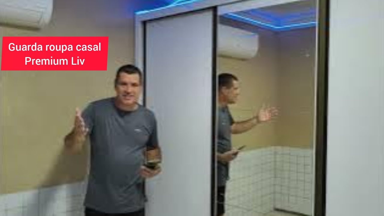 Como montar o Guarda roupa Casal Premium Liv 242cm com espelho 3 portas 6 gavetas