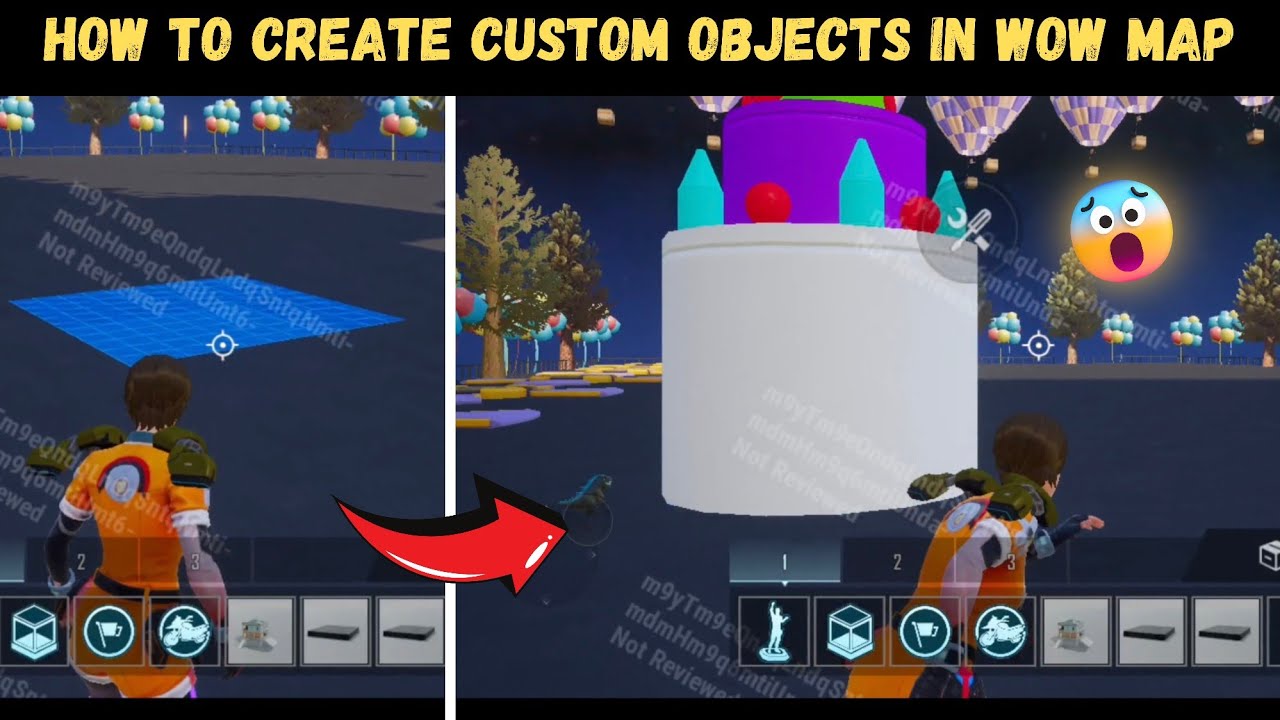 How to Create Anniversary Cake In WOW MAP PUBG😱|How To Add Custom Objects in Wow Map