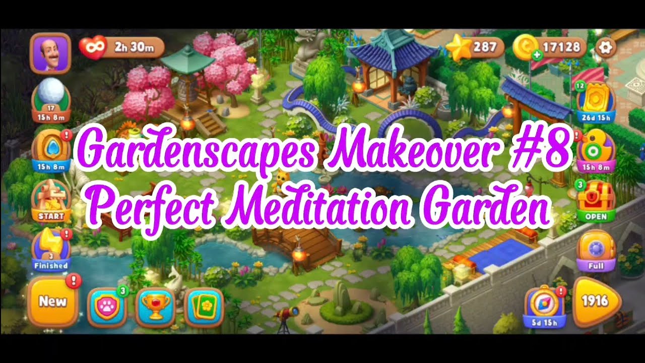 Gardenscapes Makeover Part 8 Perfect Meditation Garden 💫 Match-3 Game #games #gameplay #gaming