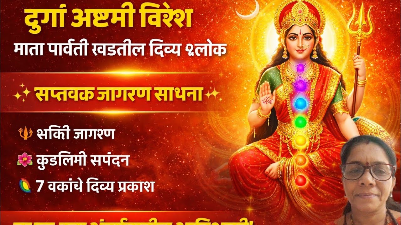 दुर्गा अष्टमी पार्वती मातास्तवन स्तोत्राद्वारे सप्तचक्र जागृती🦚