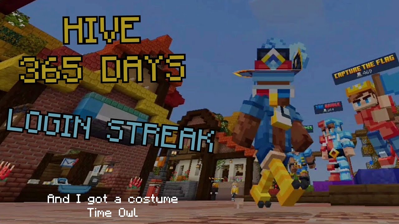 MINECRAFT HIVE 365 DAYS LOGIN STREAK I Got a Free costume Time Owl