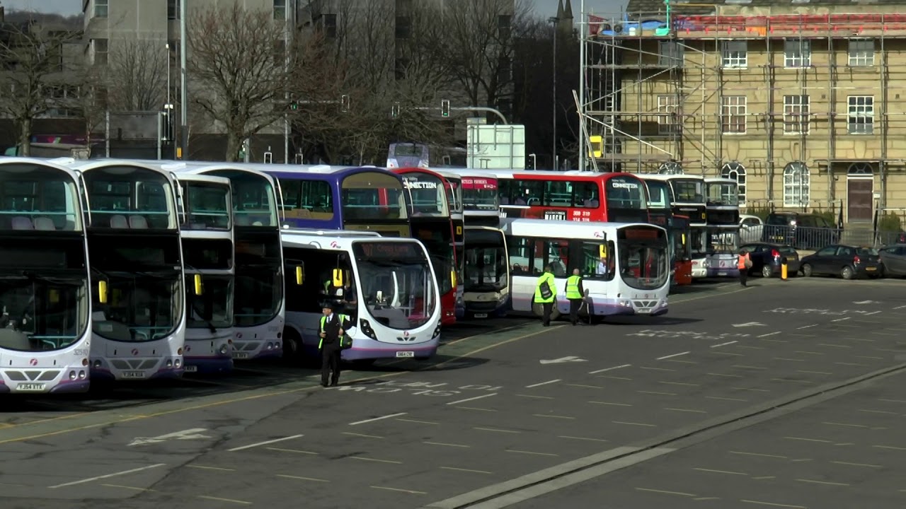 HUDDERSFIELD BUSES FILMED FEB 2018